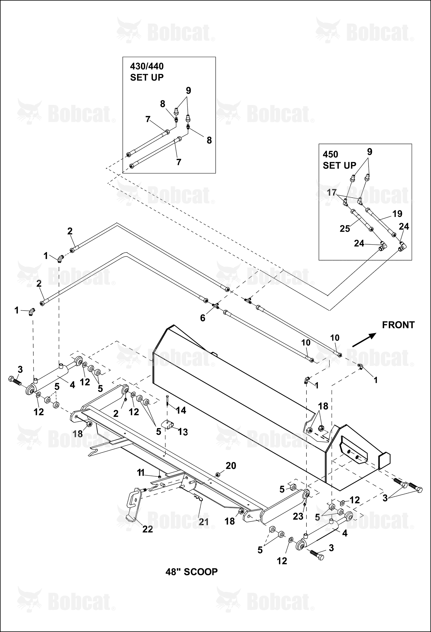 S-Hitch Frame, 48" Scoop