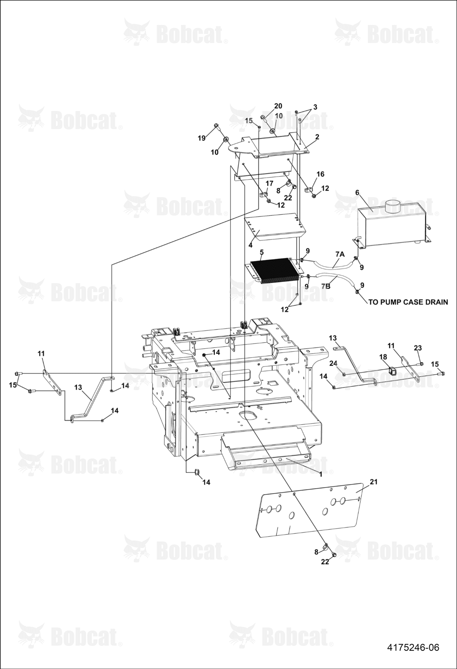 Bracket-Oil Cooler, Rear Tall