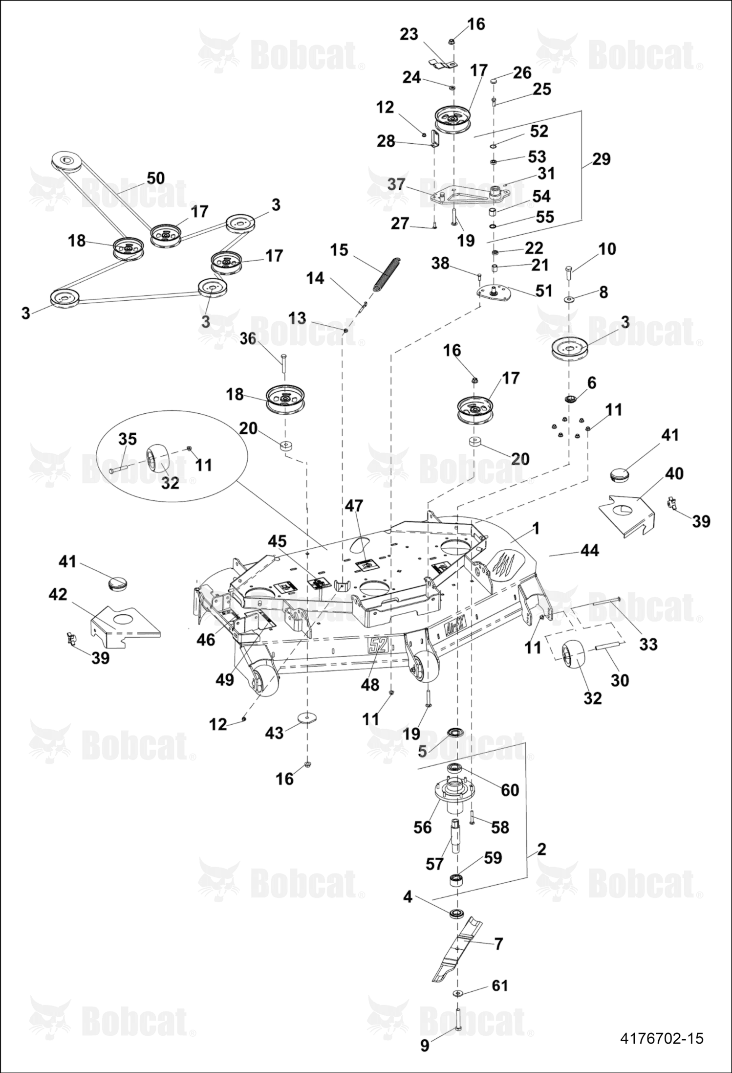 Belt,Cutterdeck,52IN,B,W/M