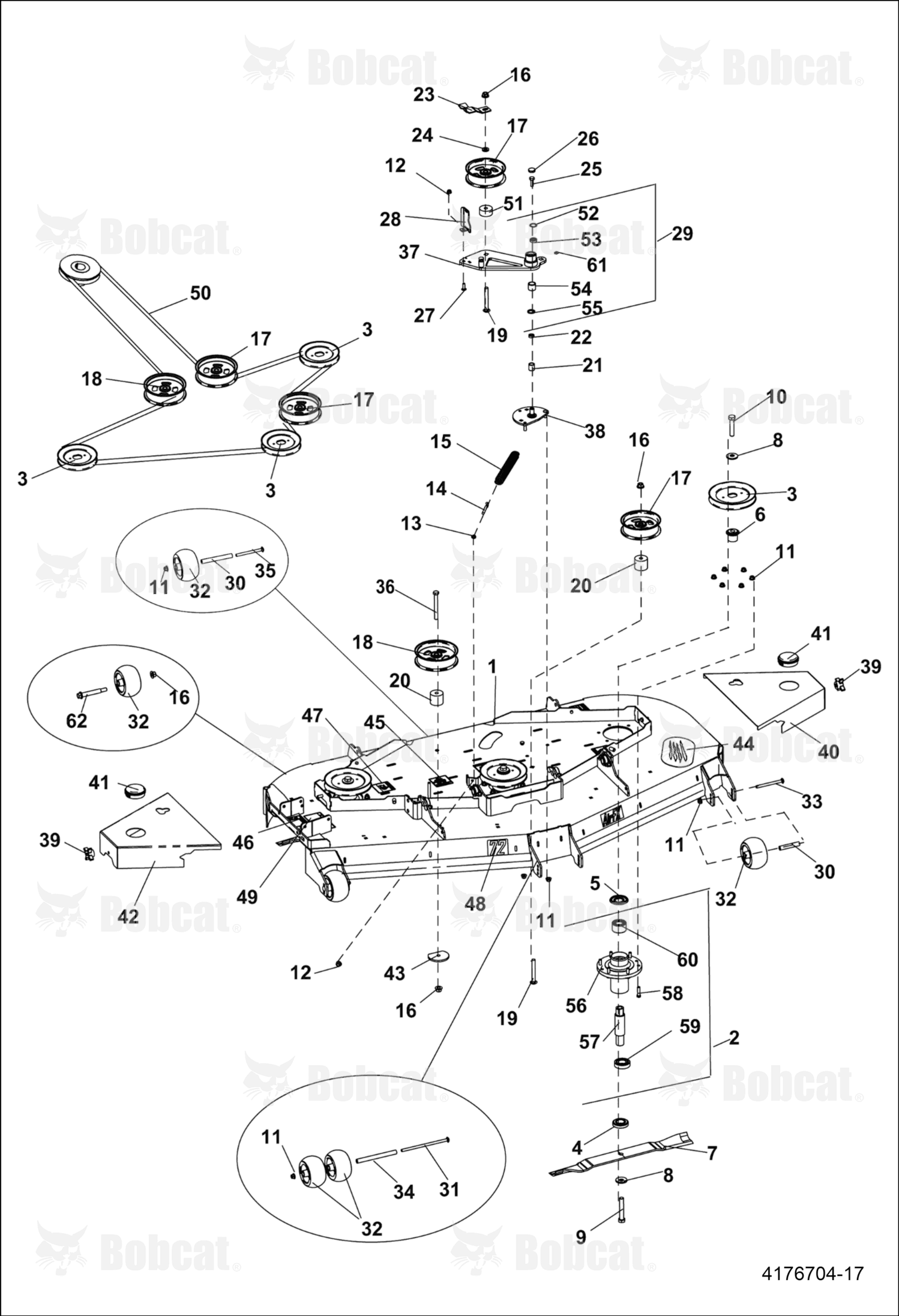 Belt-Cutterdeck,72IN,B,W/M