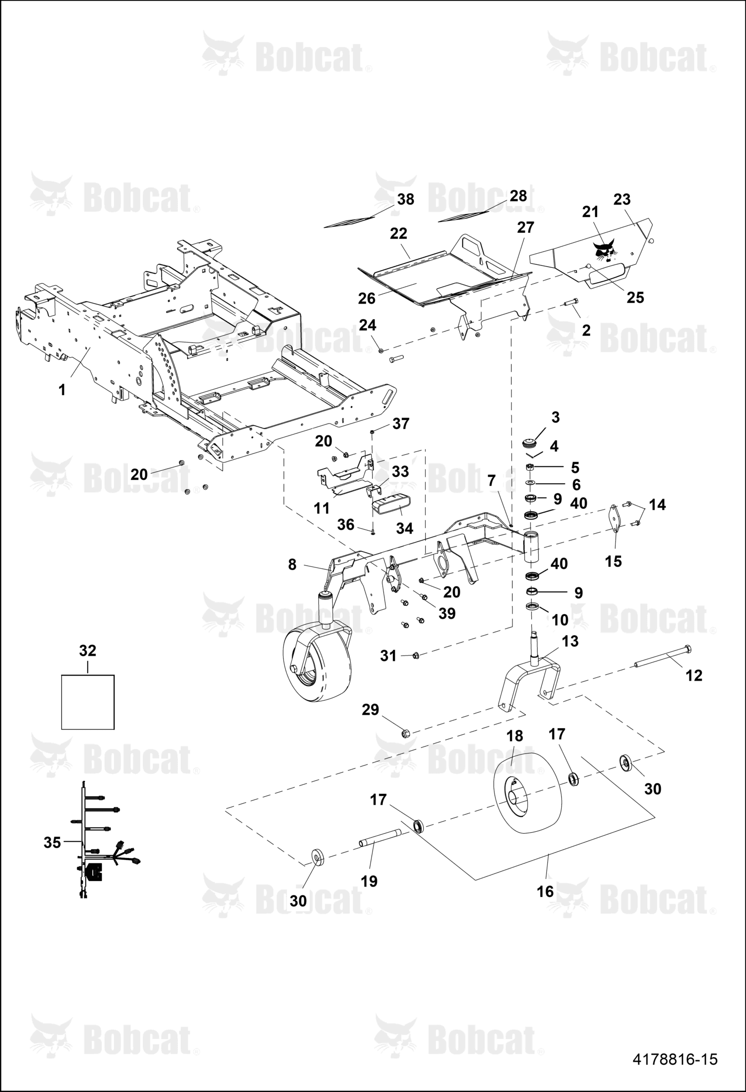 Caster-Weldment,61"