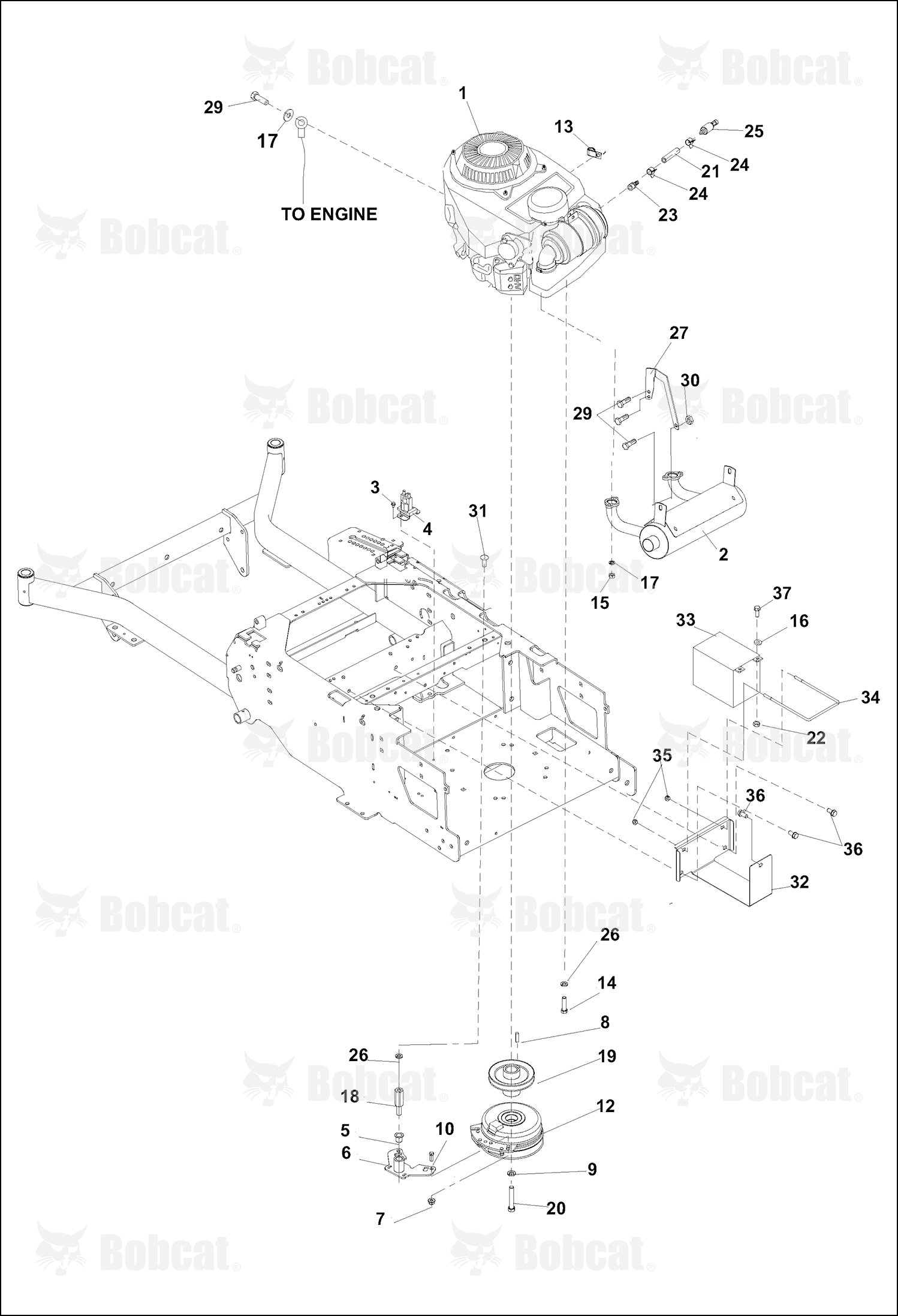 Bracket-Muffler, Left Hand