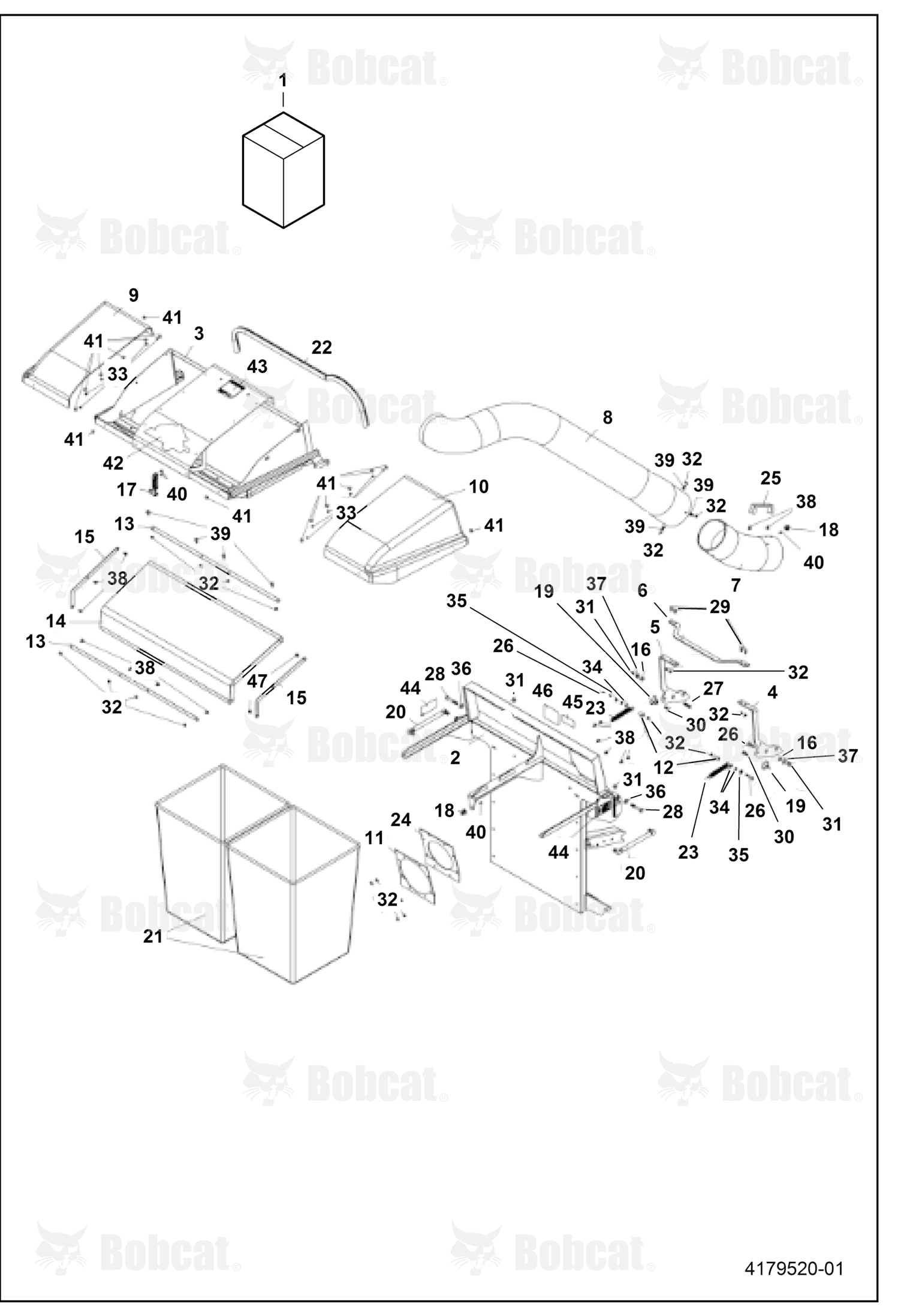 Bracket-Lid, Coll Sys 8BSH