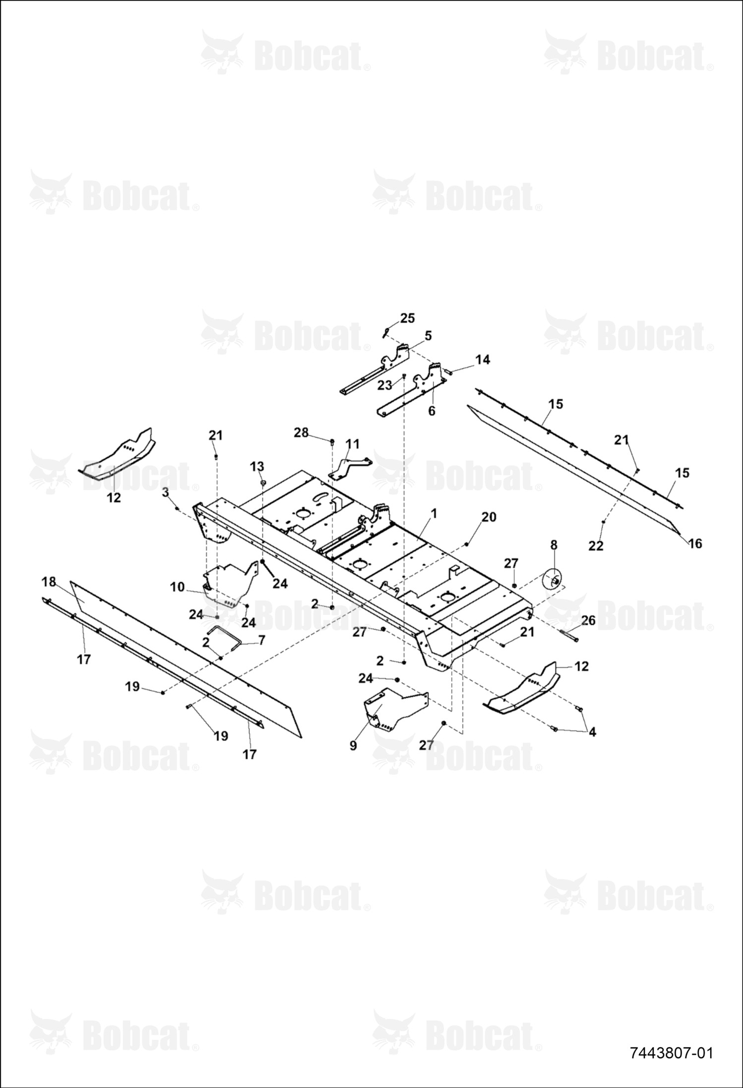 Bracket-Deck,Pivot Support Right Hand