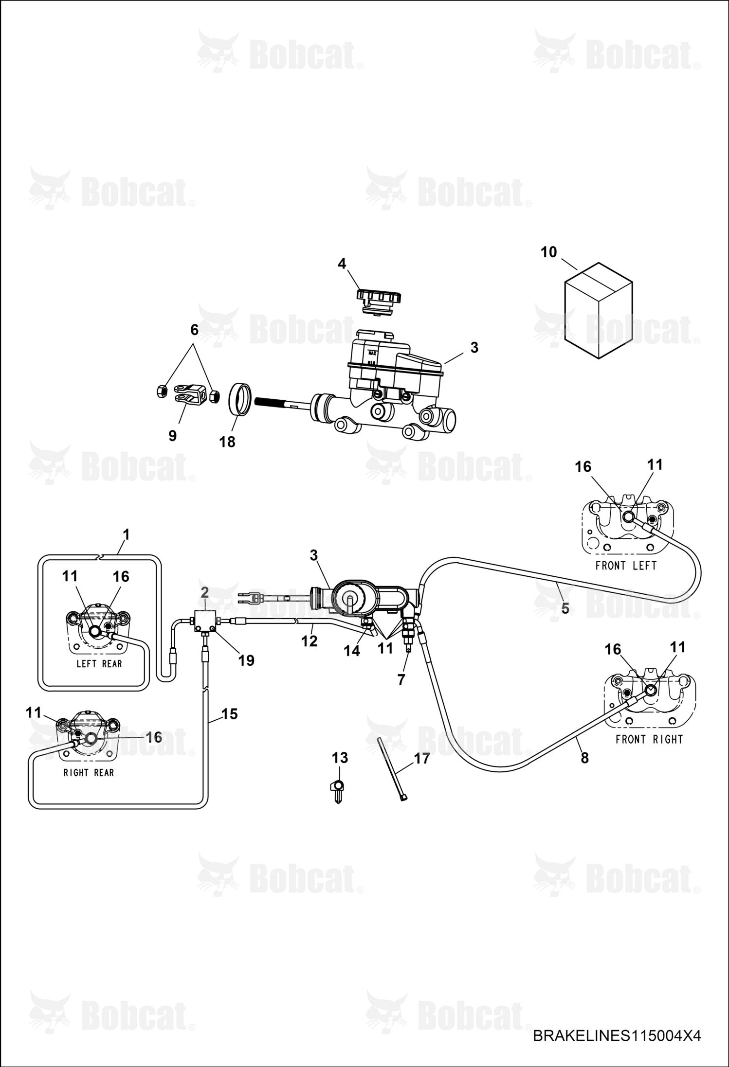 Hose Line Brake M/C Rear Brd