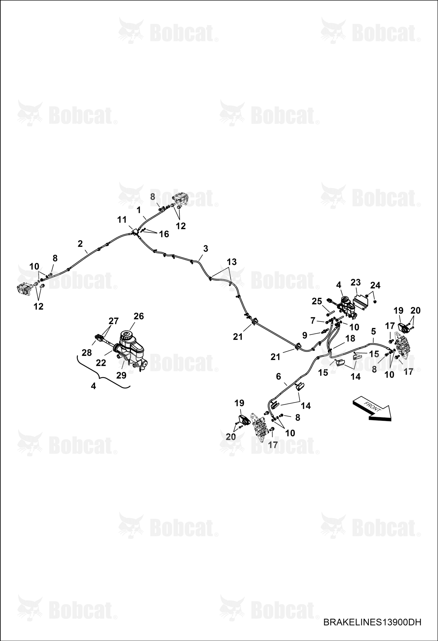 Tubeline, Brake Rear Right Hand