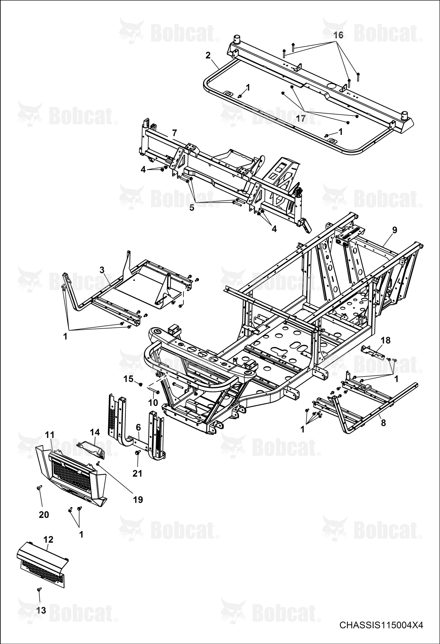 Support, Floor Left Hand Blk