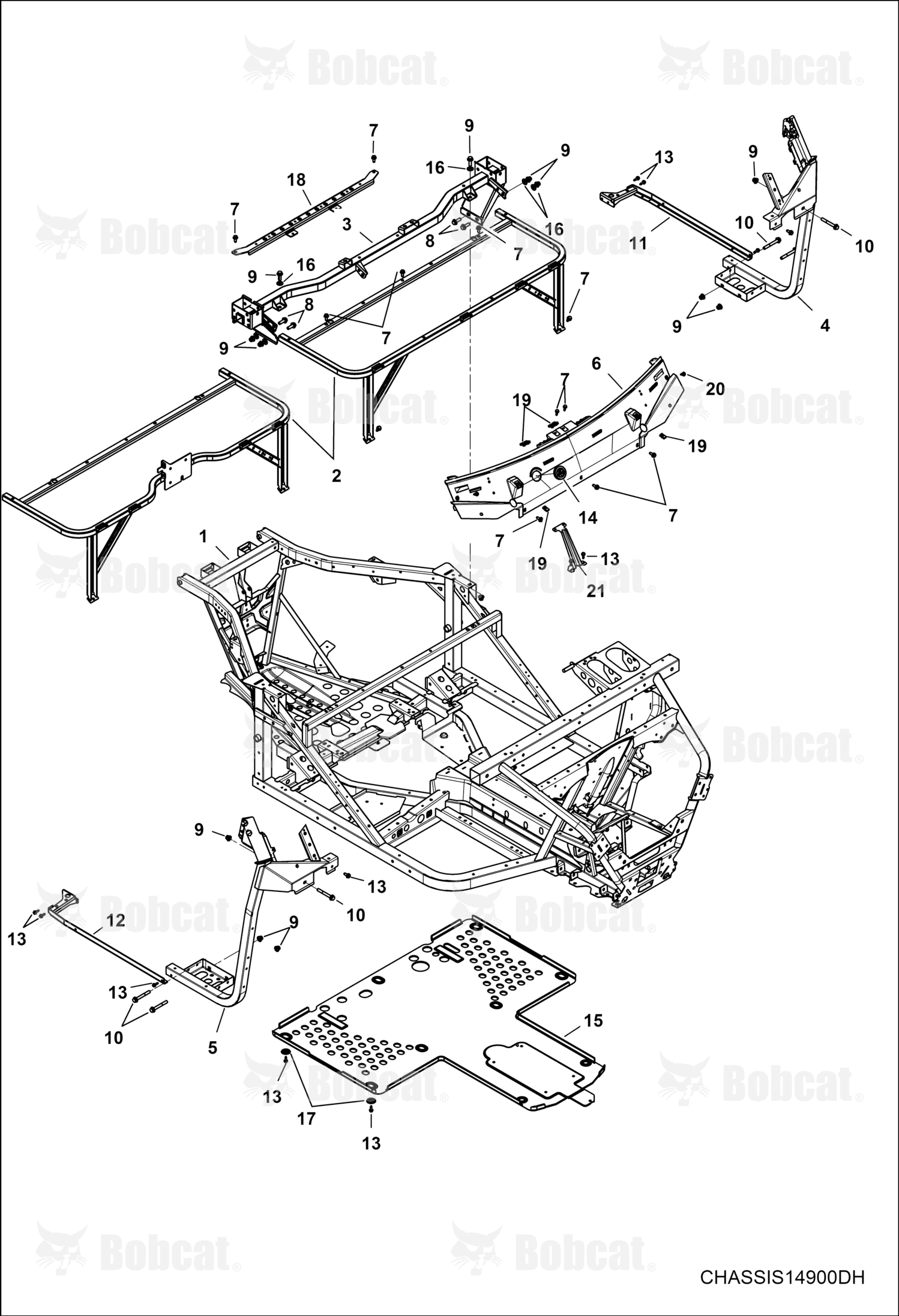 Support, Floor Right Hand Blk