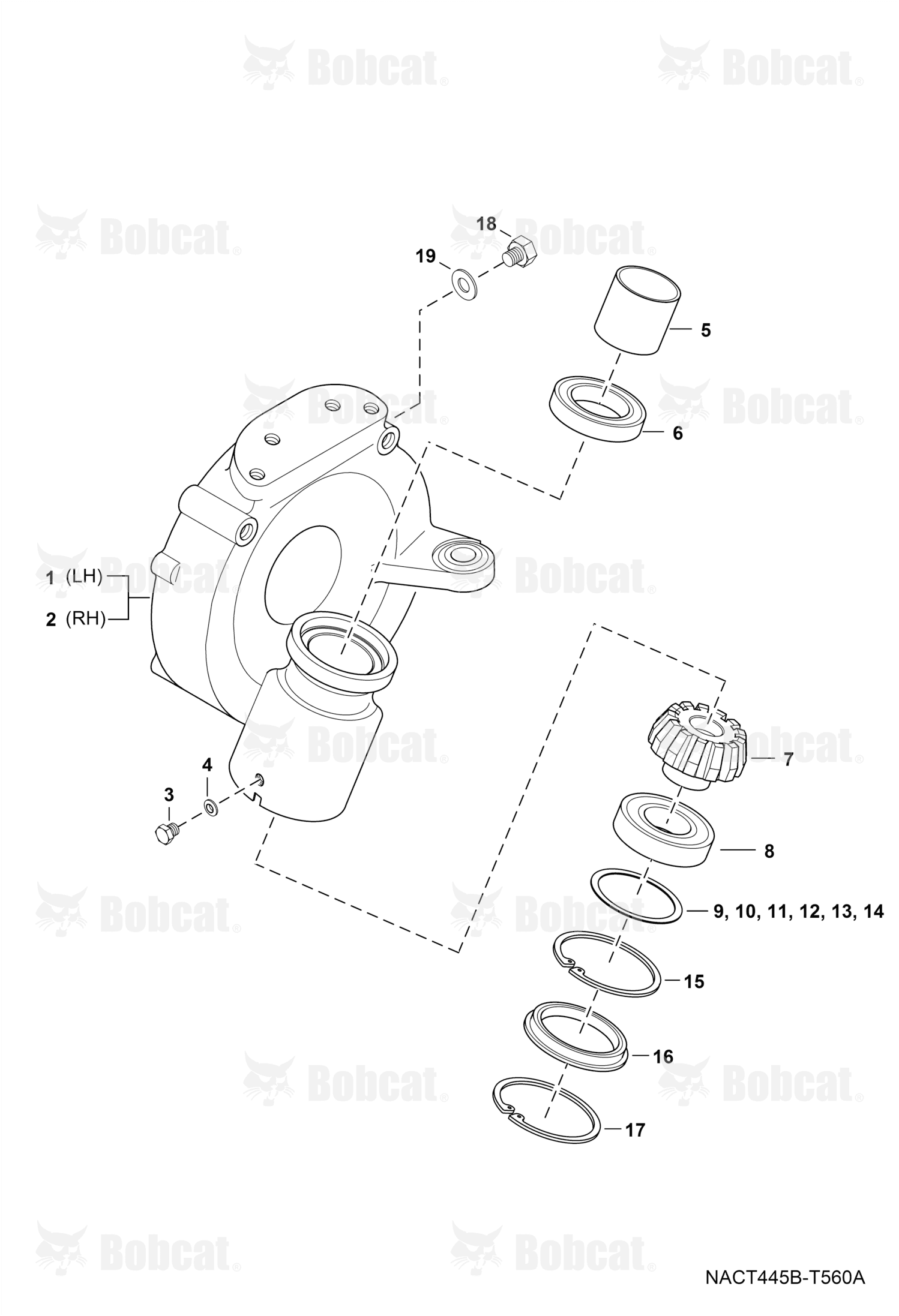 Case, Axle Front Right Hand