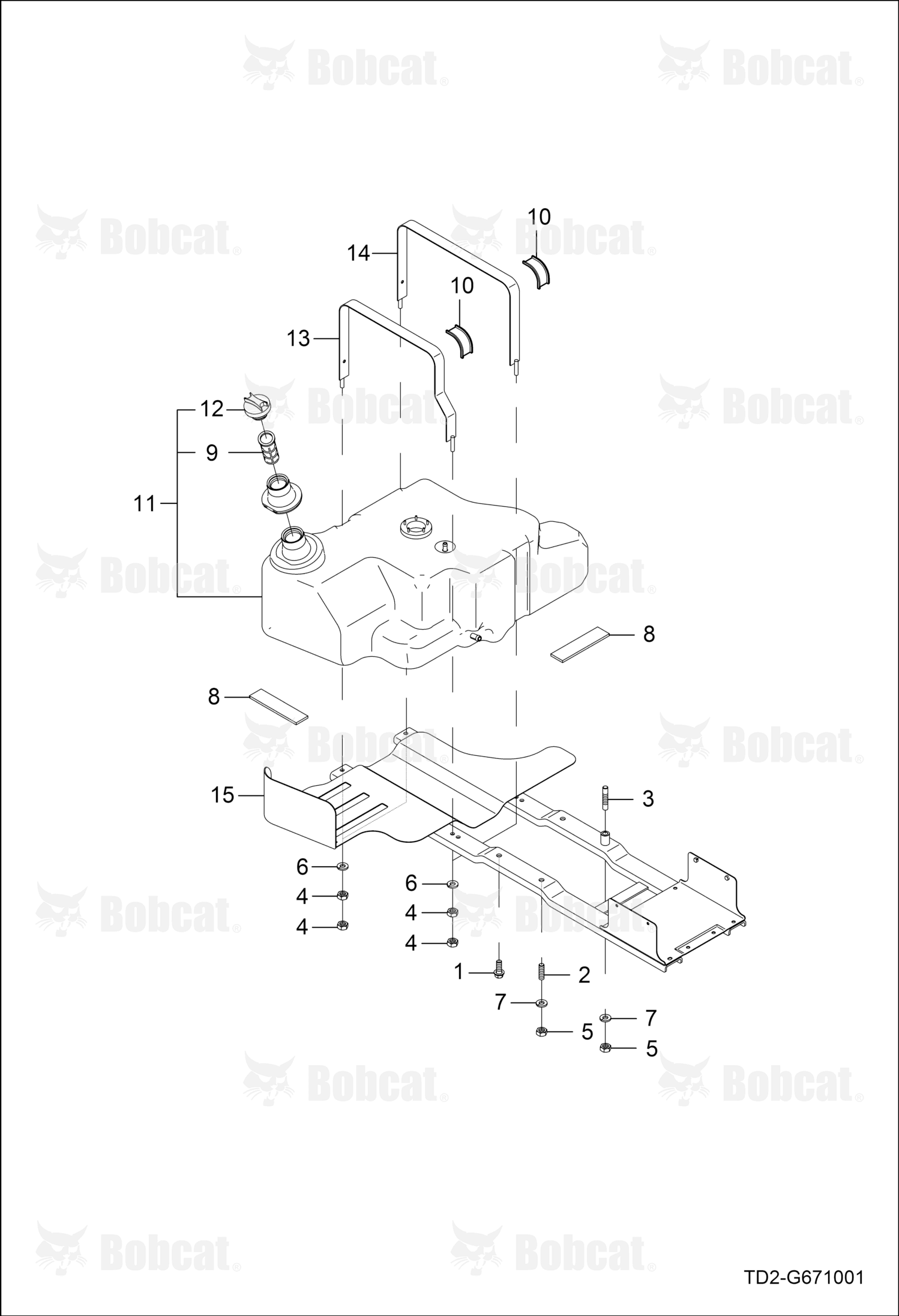 Plate Fuel Tank Holder Frt