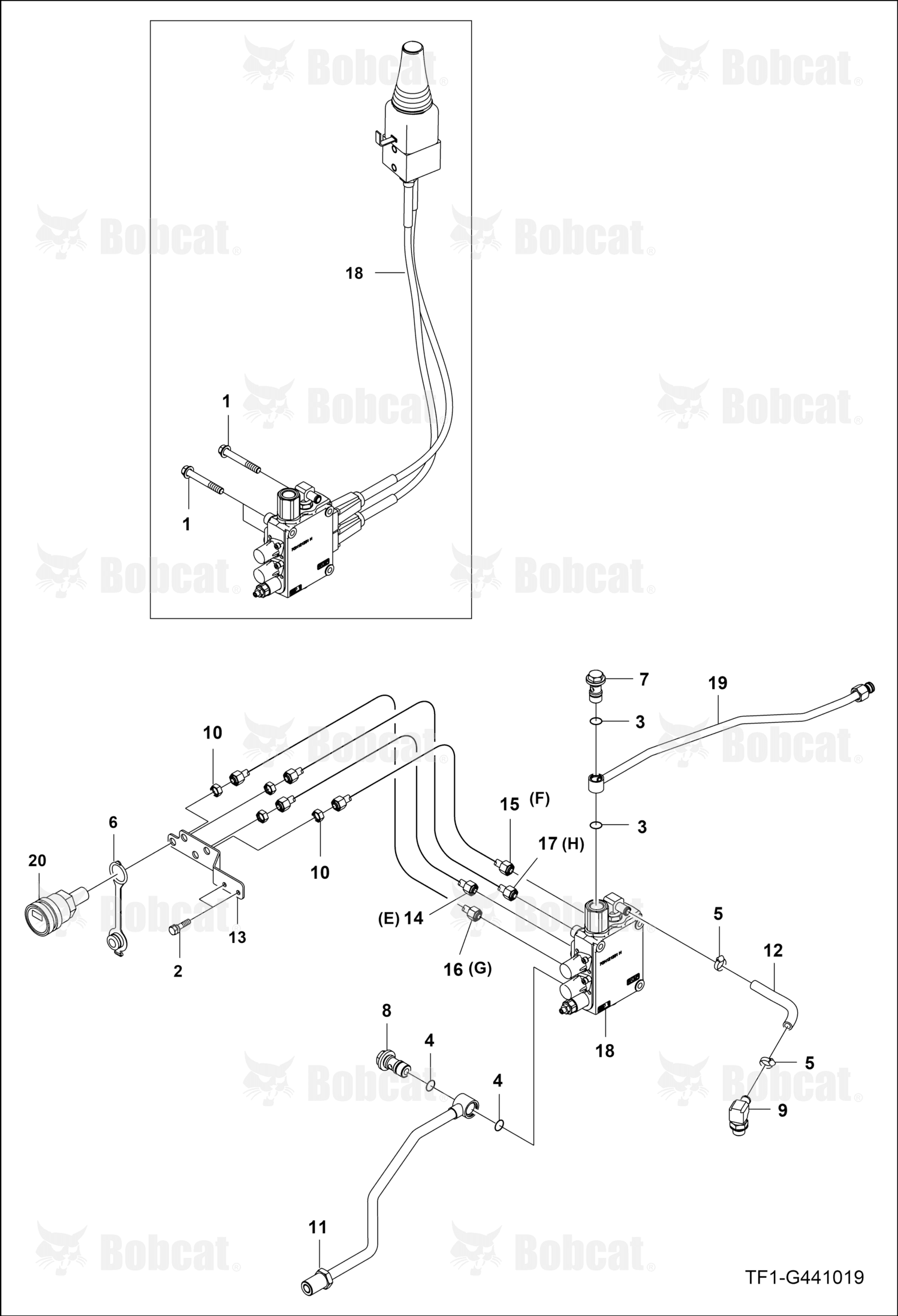 Joystick Hydraulic Pipe H