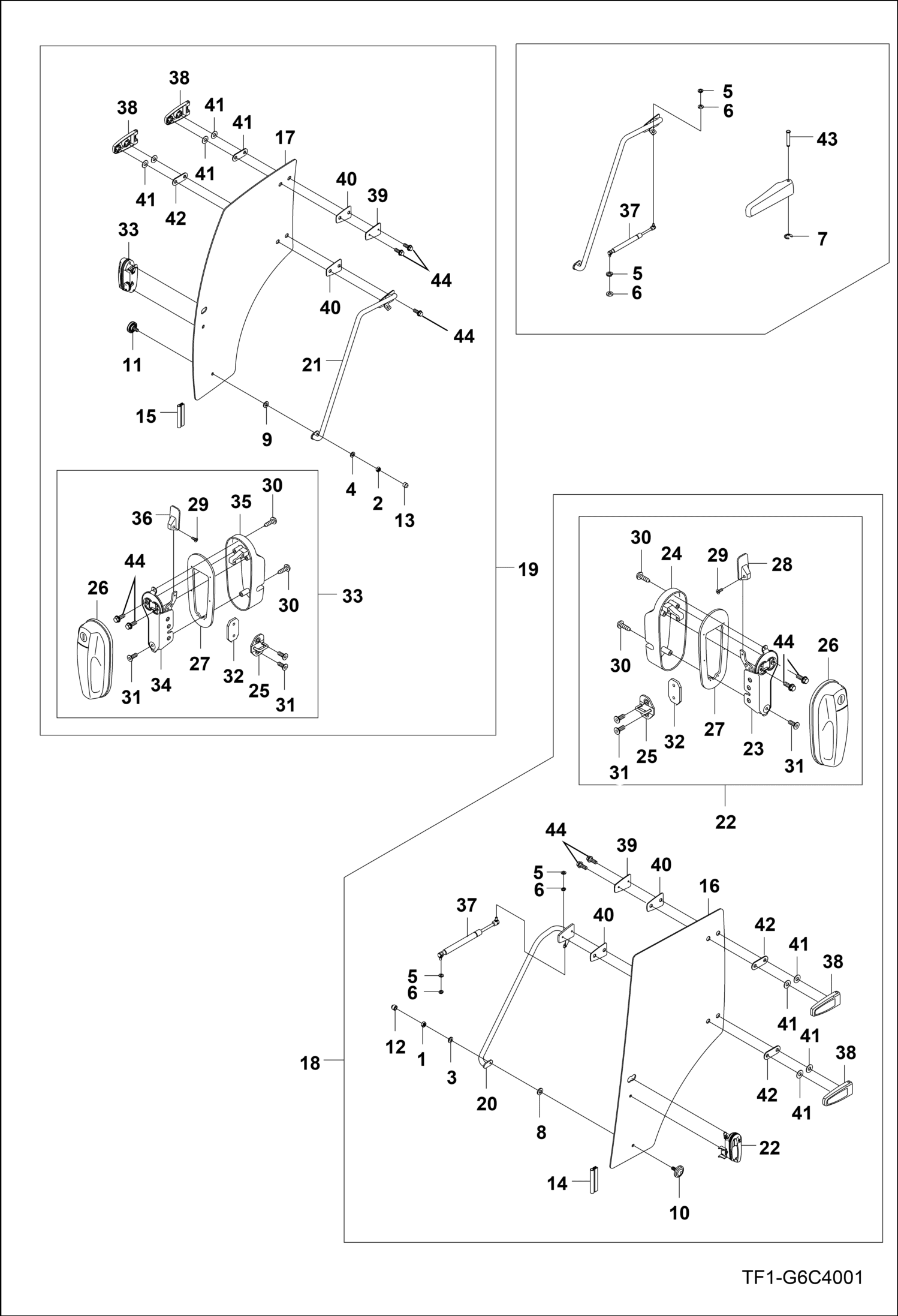 Door Assembly Gate Right Hand