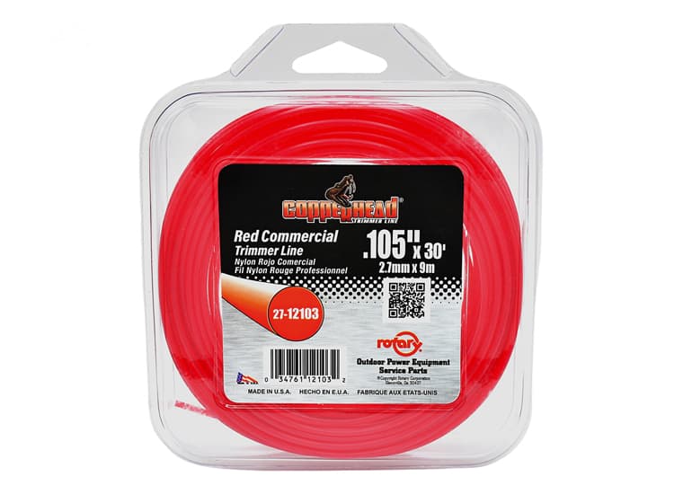 12103 TRIMMER LINE .105 30' LOOP RED COMMERCIAL