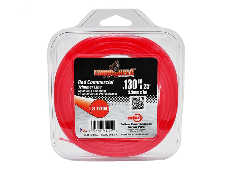 12104 TRIMMER LINE .130 25' LOOP RED COMMERCIAL