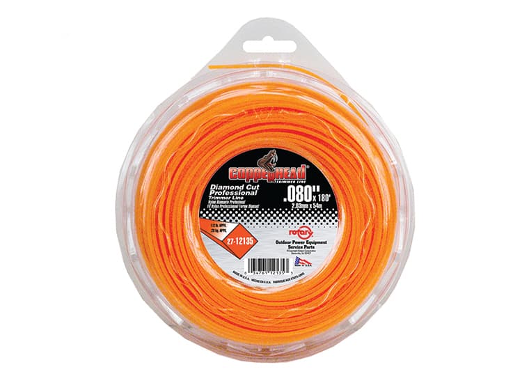 12135 TRIMMER LINE .080 1/2# DONUT ORANGE DIAM