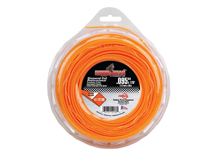 12136 TRIMMER LINE .095 1/2# DONUT ORANGE DIAM
