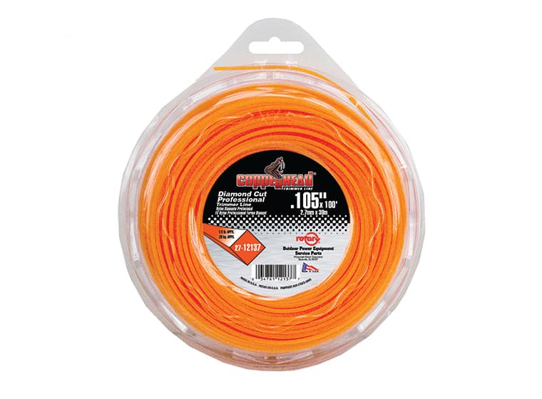12137 TRIMMER LINE .105 1/2# DONUT ORANGE DIAM
