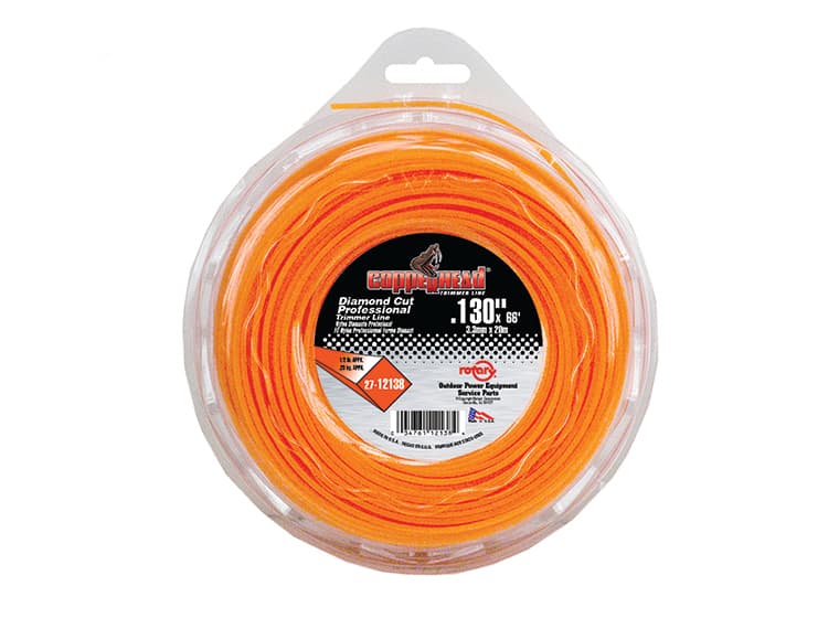 12138 TRIMMER LINE .130 1/2# DONUT ORANGE DIAM