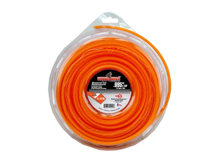 12140 TRIMMER LINE .095 1# DONUT ORANGE DIAMON