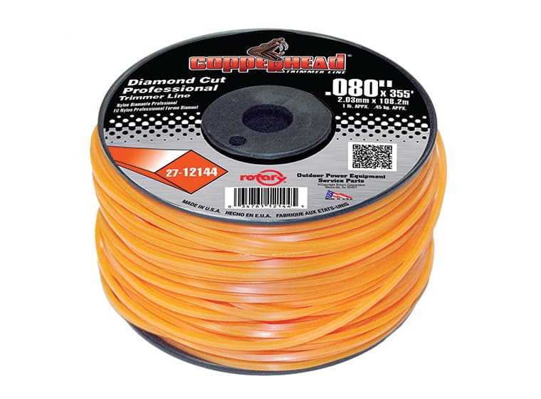 12144 TRIMMER LINE .080 1# SPOOL ORANGE DIAMON