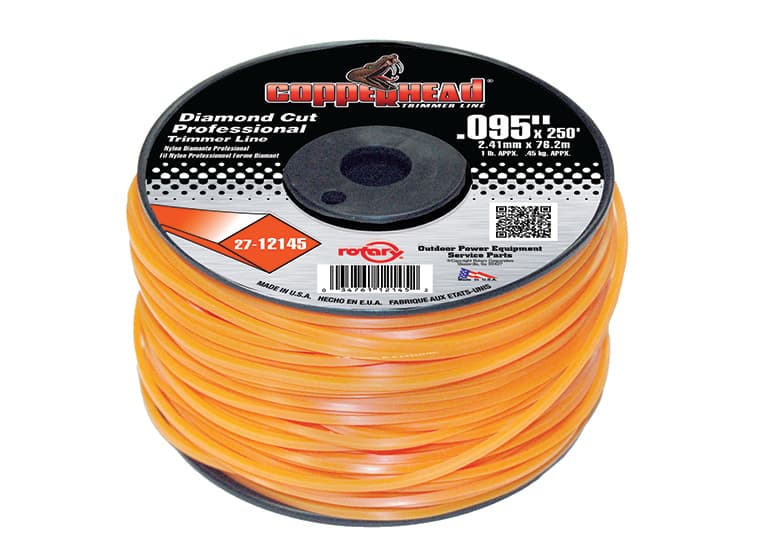 12145 TRIMMER LINE .095 1# SPOOL ORANGE DIAMON