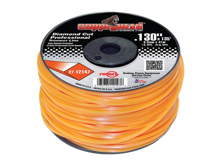 12147 TRIMMER LINE .130 1# SPOOL ORANGE DIAMON