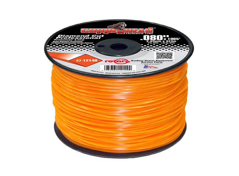 12149 TRIMMER LINE .080 3# SPOOL ORANGE DIAMON