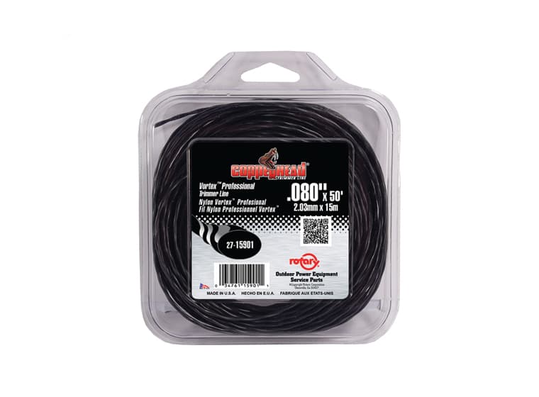 15901 TRIMMER LINE .080 50' LOOP BLACK VORTEX