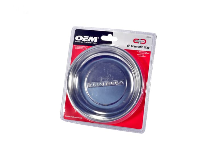 16113 MAGNETIC PARTS TRAY 6" ROUND STAINLESS S