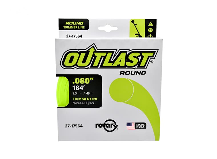 17564 TRIMMER LINE .080 X 164' OUTLAST ROUND YELLOW
