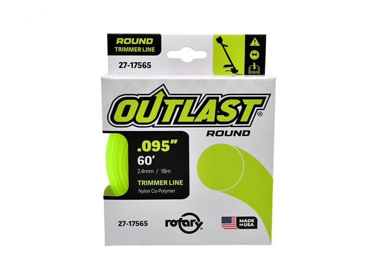 17565 TRIMMER LINE .095 X 60' OUTLAST ROUND YELLOW