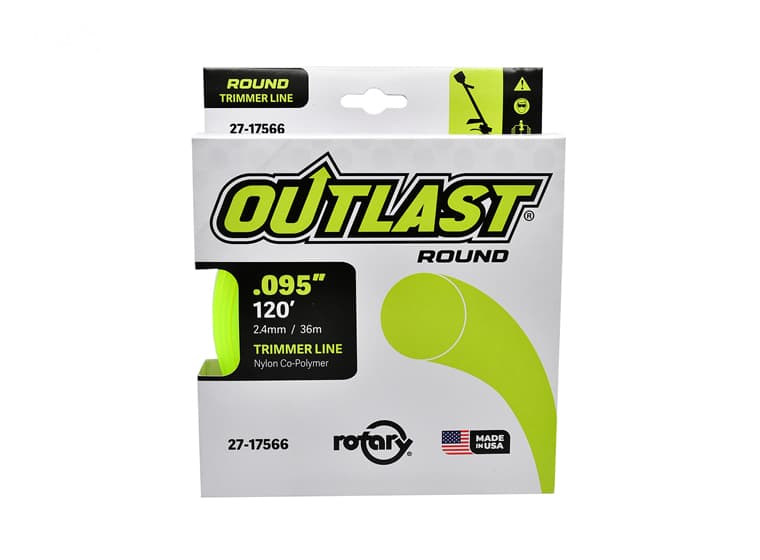 17566 TRIMMER LINE .095 X 120' OUTLAST ROUND YELLOW
