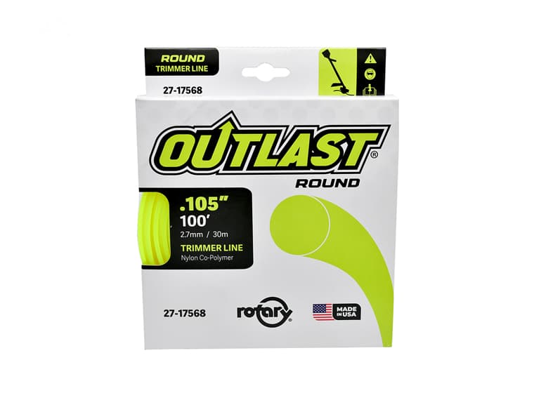 17568 TRIMMER LINE .105 X 100' OUTLAST ROUND YELLOW