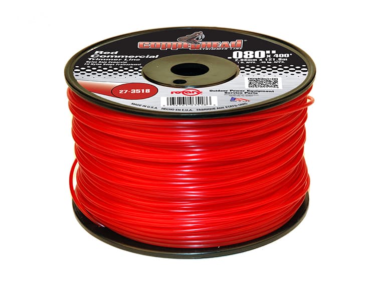3518 TRIMMER LINE .080 1LB SPOOL RED COMMERCIAL