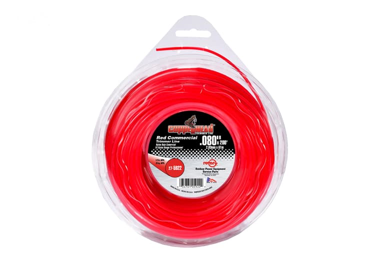 5922 TRIMMER LINE .080 X 1/2 LB. DONUT RED COMMERCIAL