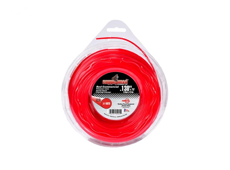 5925 TRIMMER LINE .130 X 1/2 LB. DONUT RED COMMERCIAL