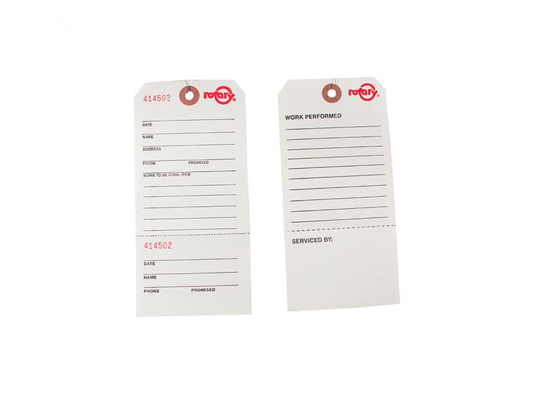 9087 ROTARY REPAIR TAGS PKG OF 100