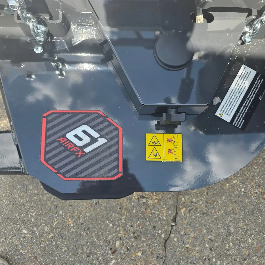 Close-up of the 61 in. deck size badge on a Bobcat ZT6000 zero-turn mower