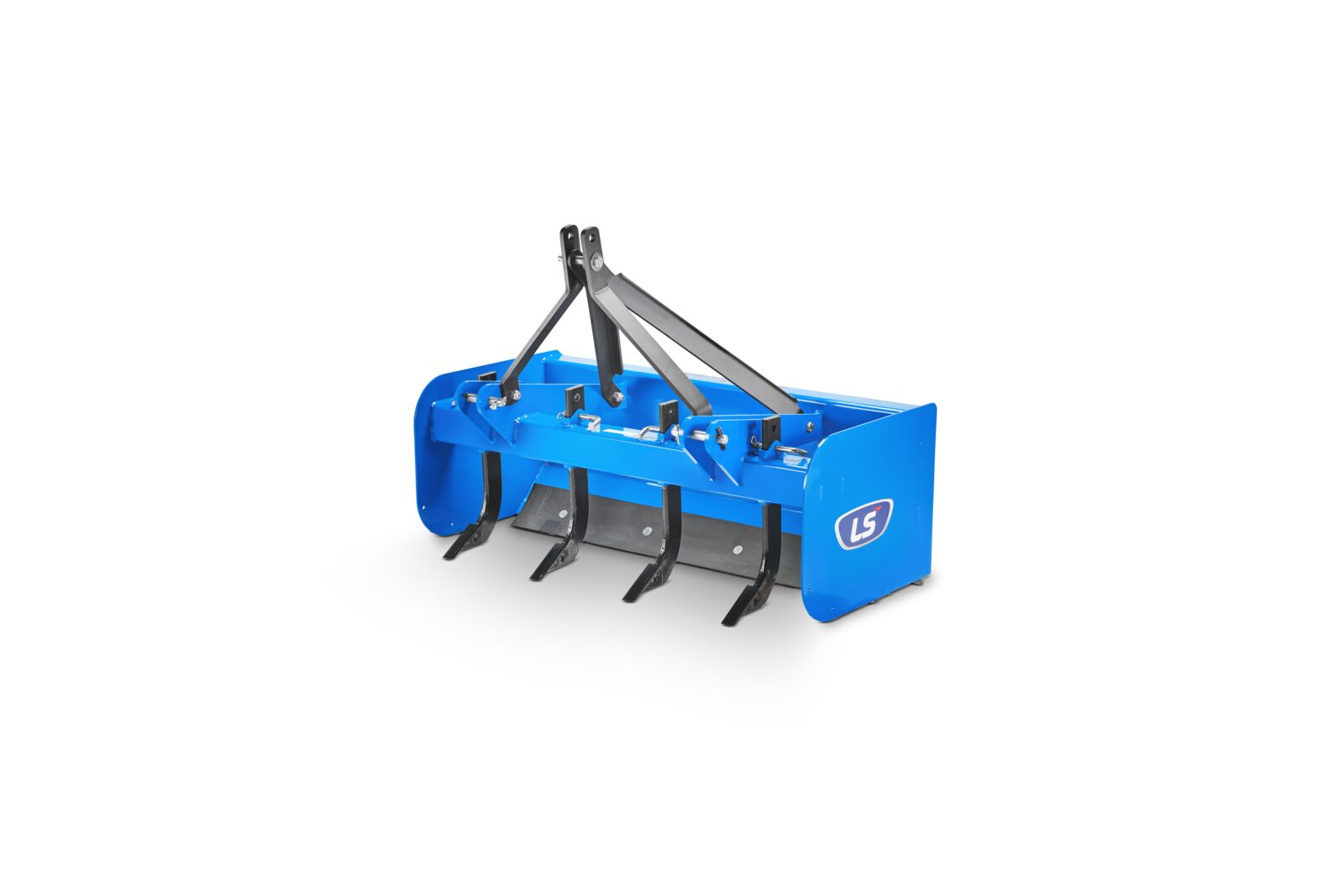 LS tractor box blade attachment used for storm debris and driveway cleanup