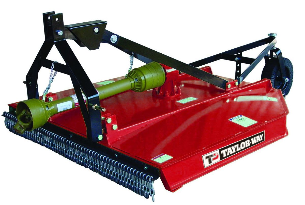 Taylor Pittsburgh 4 ft Flex Hitch Rotary Cutter, 40 HP Gearbox 233-L-48-40-PFH
