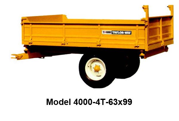 Taylor Pittsburgh 4 Ton Single Axle 3 Way Dump Trailer, 63 x 99 in 4000-4T-63X99